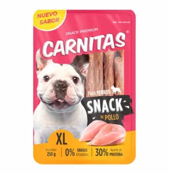 Carnitas snack para perro sabor a pollo