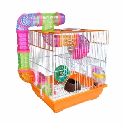 Jaula de doble piso tobogan