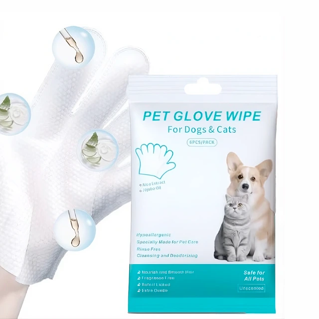 Paños húmedos de guante para perros Paños húmedos de guante para perros